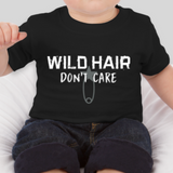 Wild Hair Don't Care Toddler Jersey T-Shirt: Black